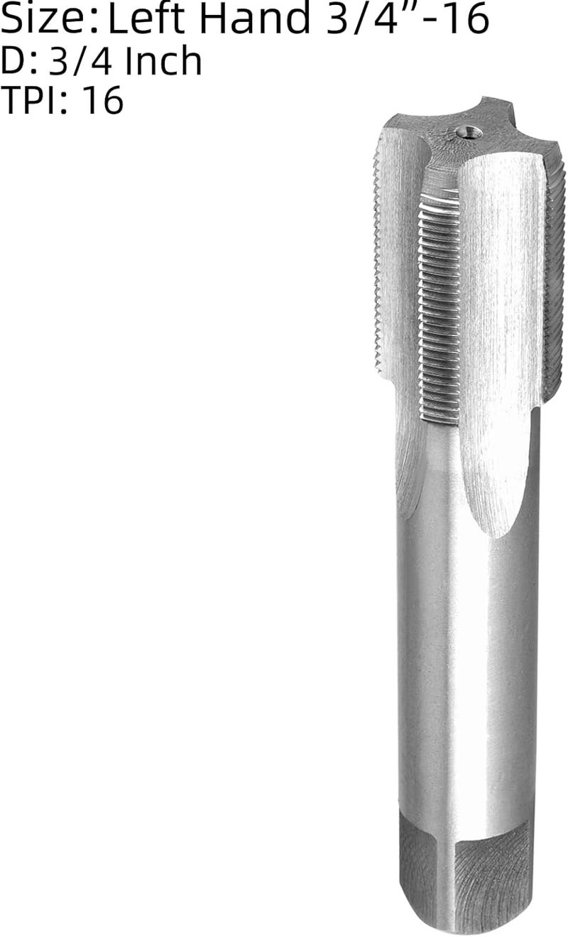 Burkit 3/4"-16 UNF Tap and Die Set Left Hand, 3/4 x 16 UNF Machine Thread Tap and Round Die - Image 2